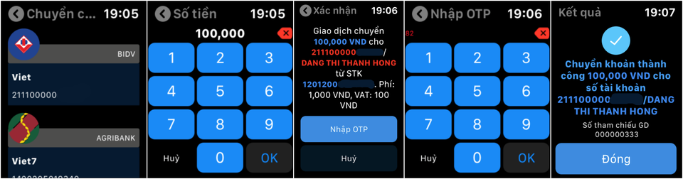 Trải nghiệm ngân hàng của tương lai, ứng dụng BIDV trên Apple Watch - 2 Trải nghiệm ngân hàng của tương lai, ứng dụng BIDV trên Apple Watch - 2