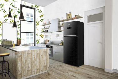 Bếp “chất lừ” với tủ lạnh đen