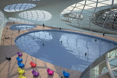 Khách sạn nổi trên mặt nước có thể đi vòng quanh thế giới