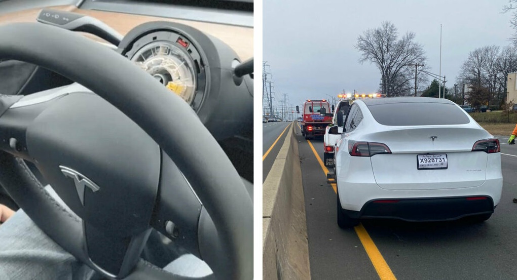 Xe Tesla vừa mới mua đã bị rụng vô lăng khi đang chạy trên đường - 1 Xe Tesla vừa mới mua đã bị rụng vô lăng khi đang chạy trên đường - 1
