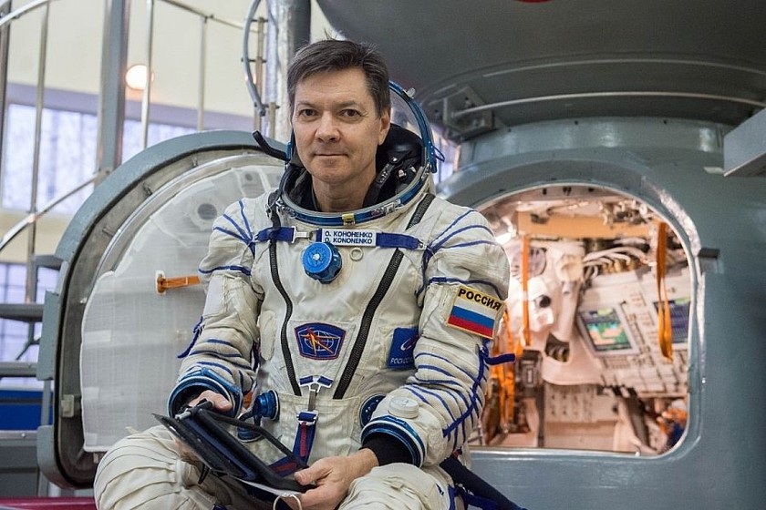 Phi hành gia người Nga Oleg Kononenko lập kỷ lục về tổng thời gian sống và làm việc trên vũ trụ (Ảnh: Roscosmos).