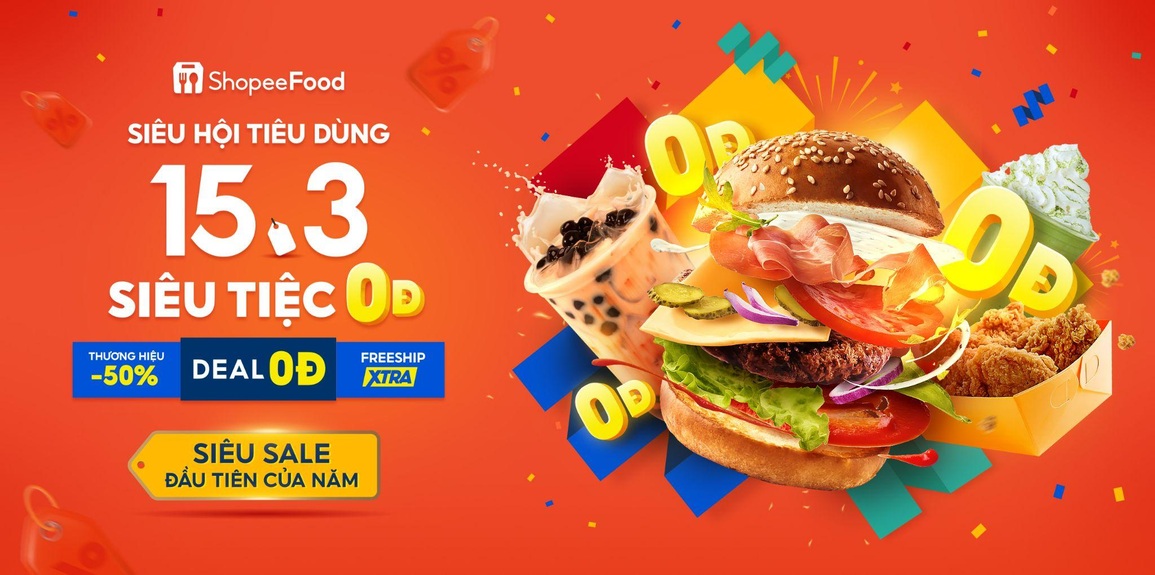 Khuyến mãi Siêu hội tiêu dùng 15/3 - Siêu tiệc 0 đồng trên Shopee - 1 Khuyến mãi Siêu hội tiêu dùng 15/3 - Siêu tiệc 0 đồng trên Shopee - 1