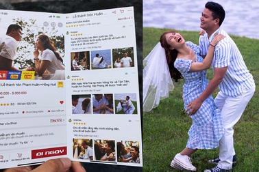 Thiệp cưới nhìn như trang thương mại điện tử đang “sốt” trên mạng xã hội