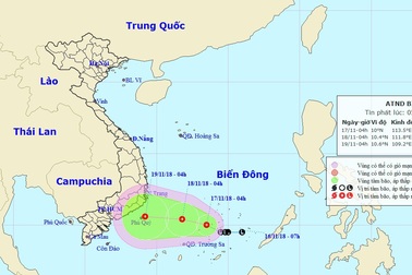Hình thành áp thấp nhiệt đới trên Biển Đông