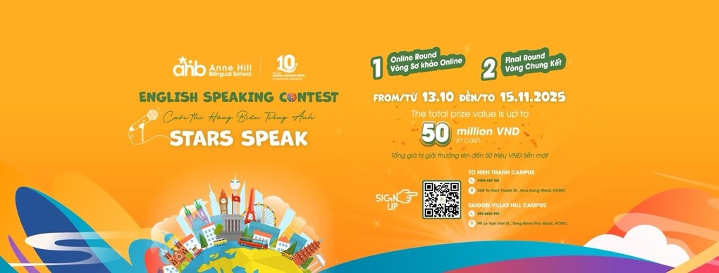 Trường Anne Hill khởi động sân chơi tiếng Anh kết nối văn hóa cho học sinh tại TPHCM - 2 Trường Anne Hill khởi động sân chơi tiếng Anh kết nối văn hóa cho học sinh tại TPHCM - 2