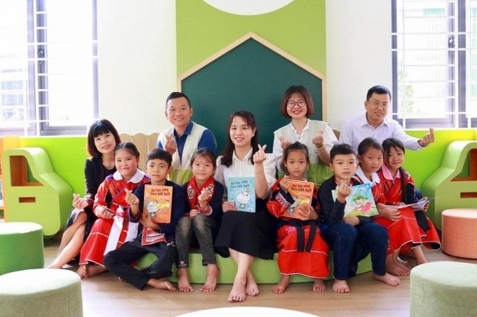 Công trình thư viện thân thiện giúp học sinh có thói quen đọc sách trong mỗi giờ ra chơi.