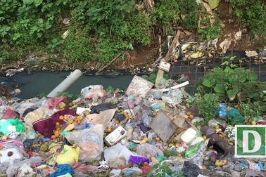 Rùng mình ngập ngụa rác dưới chân cầu Long Biên