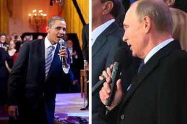 Khi Obama, Putin cất tiếng hát
