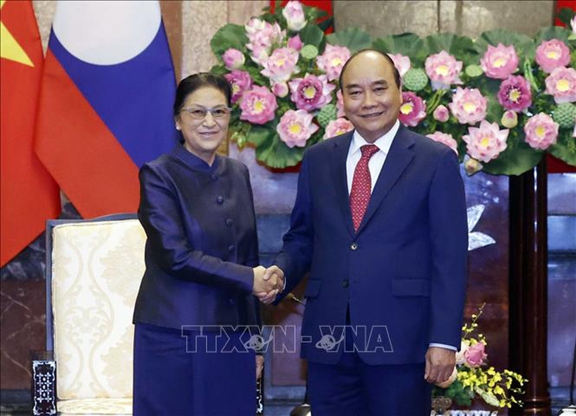 Chủ tịch nước Nguyễn Xuân Phúc tiếp Phó Chủ tịch nước Lào Pany Yathotou - 1 Chủ tịch nước Nguyễn Xuân Phúc tiếp Phó Chủ tịch nước Lào Pany Yathotou - 1