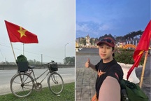 Chàng trai đạp xe từ Hà Nội vào TPHCM trong 16 ngày để xem diễu binh 30/4