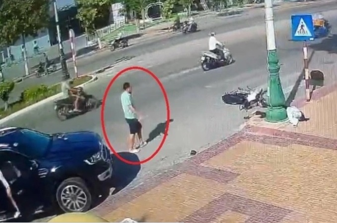Hiện trường vụ tai nạn (Ảnh cắt từ clip).
