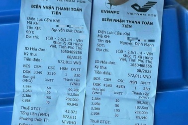 Hóa đơn tiền điện giống nhau là trùng hợp ngẫu nhiên, không phải do công tơ