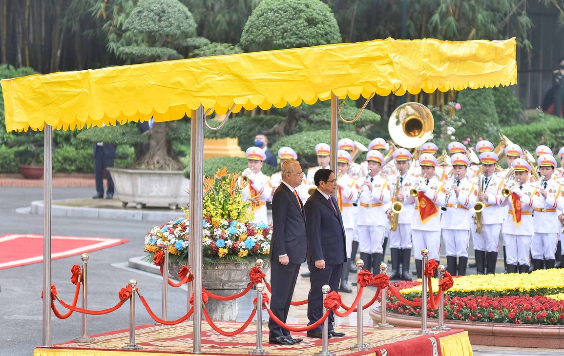 Thủ tướng Phạm Minh Chính chủ trì lễ đón chính thức Thủ tướng Malaysia - 3 Thủ tướng Phạm Minh Chính chủ trì lễ đón chính thức Thủ tướng Malaysia - 3