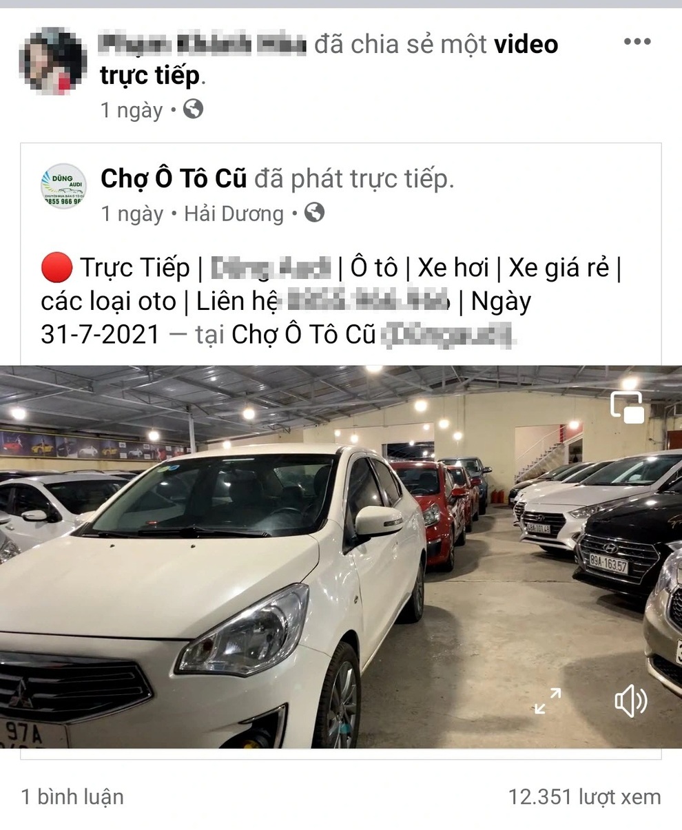 Chợ xe cũ chạy dịch: Dân buôn ồ ạt lập kênh online, livestream bán dạo - 1 Chợ xe cũ chạy dịch: Dân buôn ồ ạt lập kênh online, livestream bán dạo - 1