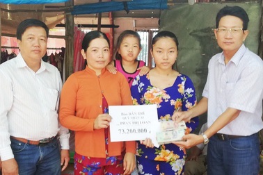 Hơn 73 triệu đồng đến với bé gái mắc bệnh rối loạn sắc tố da