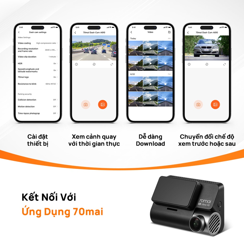 70mai trình làng camera hành trình A810, nâng cấp chip mới - 5 70mai trình làng camera hành trình A810, nâng cấp chip mới - 5