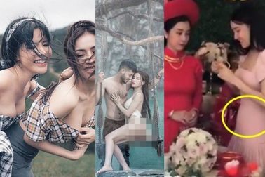 Ồn ào Á hậu chụp ảnh dung tục như “phim cấp 3”; tin đồn Nhã Phương “cưới chạy”