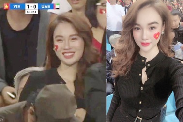 Nụ cười của nữ tiếp viên cổ động trận Việt Nam - UAE "hút hồn" dân mạng