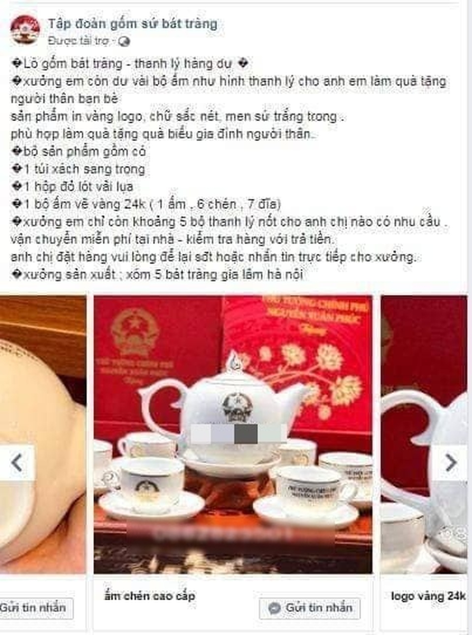 Phạt doanh nghiệp kinh doanh gốm sứ in tên Chủ tịch nước, Thủ tướng trên sản phẩm - 2 Phạt doanh nghiệp kinh doanh gốm sứ in tên Chủ tịch nước, Thủ tướng trên sản phẩm - 2