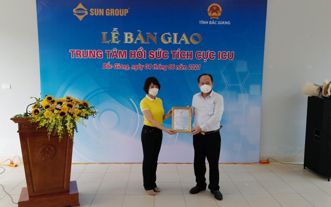 Bên trong Trung tâm Hồi sức tích cực điều trị Covid-19 lớn nhất miền Bắc do Sun Group tài trợ và thi công tại Bắc Giang - Ảnh 2.