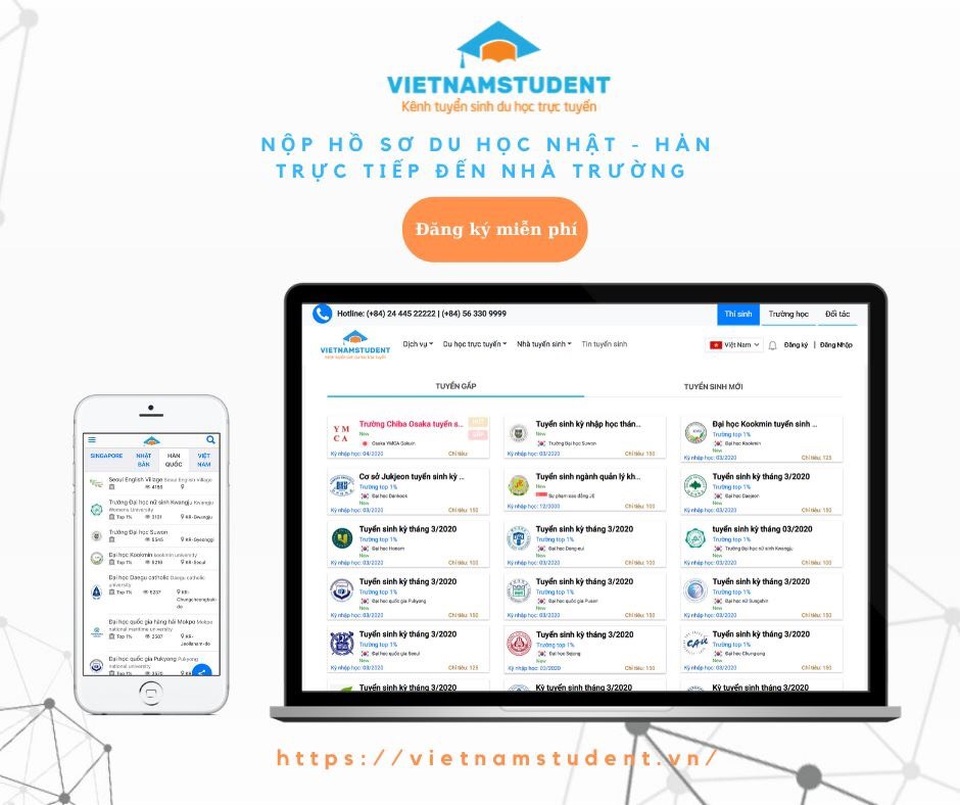 Kênh tuyển sinh và nộp hồ sơ du học trực tuyến Vietnamstudent - Mô hình hoạt động du học kiểu mới dành cho thế hệ tương lai - 1 Kênh tuyển sinh và nộp hồ sơ du học trực tuyến Vietnamstudent - Mô hình hoạt động du học kiểu mới dành cho thế hệ tương lai - 1