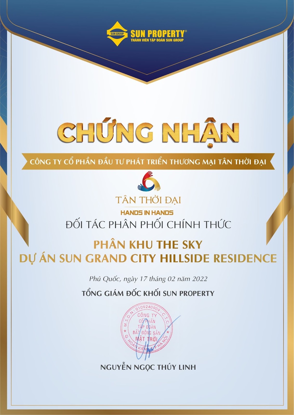 Tân Thời Đại phân phối phân khu The Sky - dự án Sun Grand City Hillside Residence Phú Quốc - 1 Tân Thời Đại phân phối phân khu The Sky - dự án Sun Grand City Hillside Residence Phú Quốc - 1