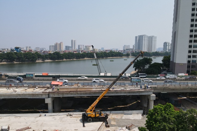 Hình ảnh công trình cầu vượt hồ trị giá 340 tỷ đồng sắp hoàn thành ở Hà Nội - 12 Hình ảnh công trình cầu vượt hồ trị giá 340 tỷ đồng sắp hoàn thành ở Hà Nội - 12