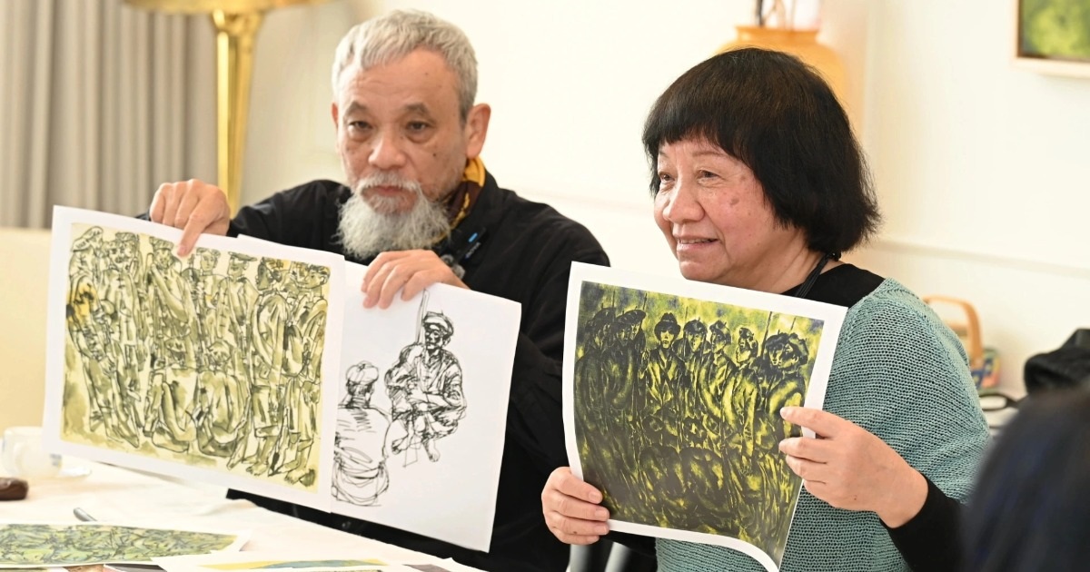 Chuyện đằng sau bức tranh vẽ Đại tướng Võ Nguyên Giáp vừa trở về Việt Nam