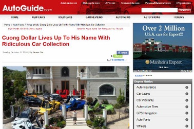 Bộ sưu tập xe của Cường đô-la lên trang ô tô nước ngoài 