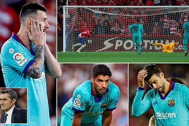 Barcelona thua sốc Granada trong ngày Messi tái xuất ở La Liga