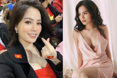 CĐV đẹp như hoa hậu “hớp hồn” khán giả dù chỉ lên sóng 1 giây trận Chung kết AFF Cup