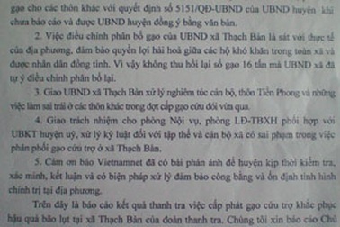 Hơn 5 tạ gạo cứu đói vẫn "trốn" dân nghèo