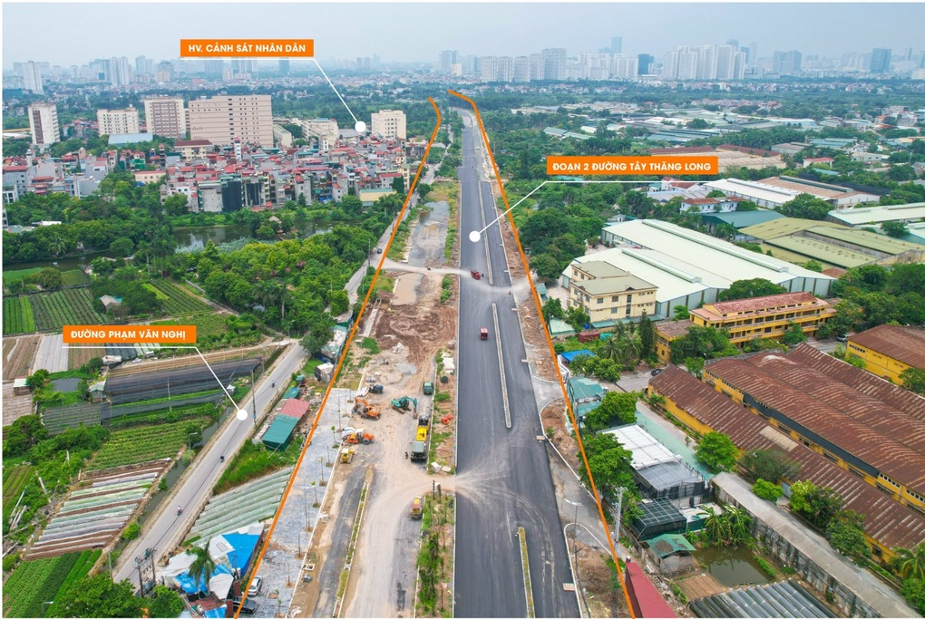 Tiến độ các dự án triển khai thi công dọc tuyến đường Tây Thăng Long - 2 Tiến độ các dự án triển khai thi công dọc tuyến đường Tây Thăng Long - 2