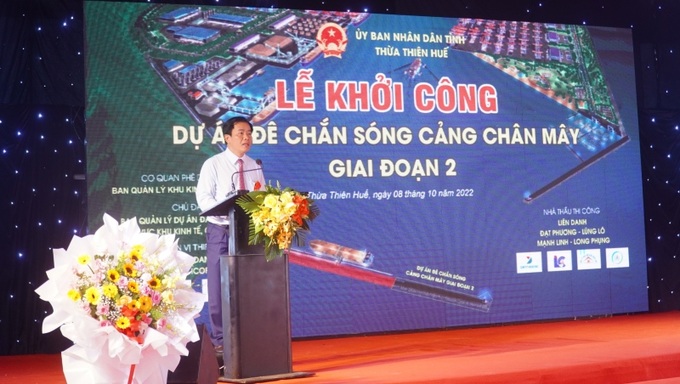 Ông Nguyễn Văn Phương - Chủ tịch UBND tỉnh Thừa Thiên Huế phát biểu tại lễ khởi công