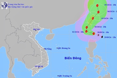 Bão Krathon rất mạnh cấp 15 đang hoạt động gần Biển Đông