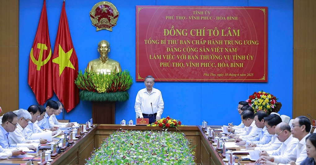 Tổng Bí thư nêu yêu cầu khi hợp nhất 3 tỉnh Phú Thọ, Vĩnh Phúc, Hòa Bình - 1 Tổng Bí thư nêu yêu cầu khi hợp nhất 3 tỉnh Phú Thọ, Vĩnh Phúc, Hòa Bình - 1