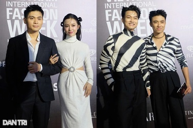 Khán giả hò hét khi thấy gia đình bé Pam, cặp đôi Ninh Dương trên thảm đỏ