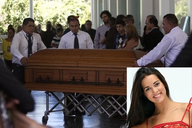 Đám tang đầy nước mắt của hoa hậu bị bắn chết