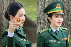 Nữ trung úy xinh đẹp gây sốt tại Dinh Độc Lập là ai?