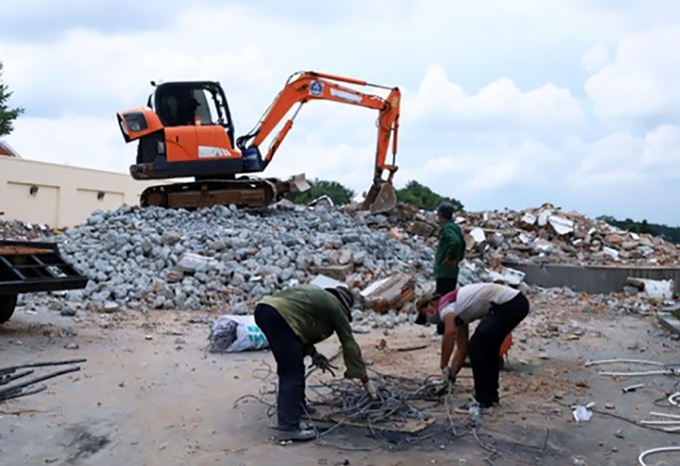 Đã hoàn tất việc tháo dỡ tại hiện trường