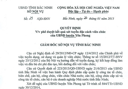 Hậu “lùm xùm” tuyển dụng ở Yên Phong: 129 giáo viên hợp đồng được đặc cách thành viên chức
