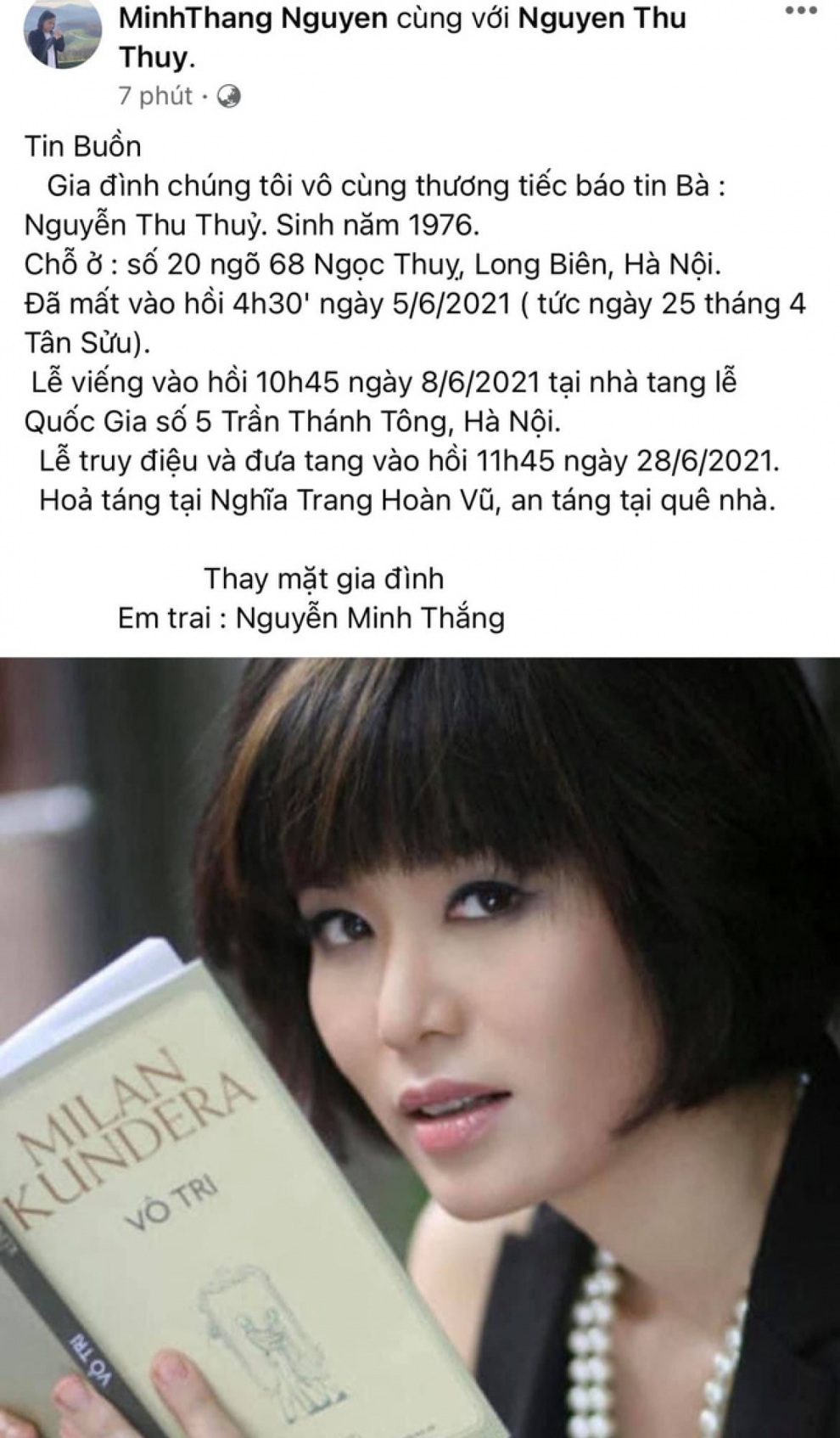 Hoa hậu Thu Thủy đột ngột qua đời - 2 Hoa hậu Thu Thủy đột ngột qua đời - 2