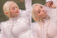 Thiều Bảo Trang gây bất ngờ với hình ảnh nàng tiên tộc tóc trắng