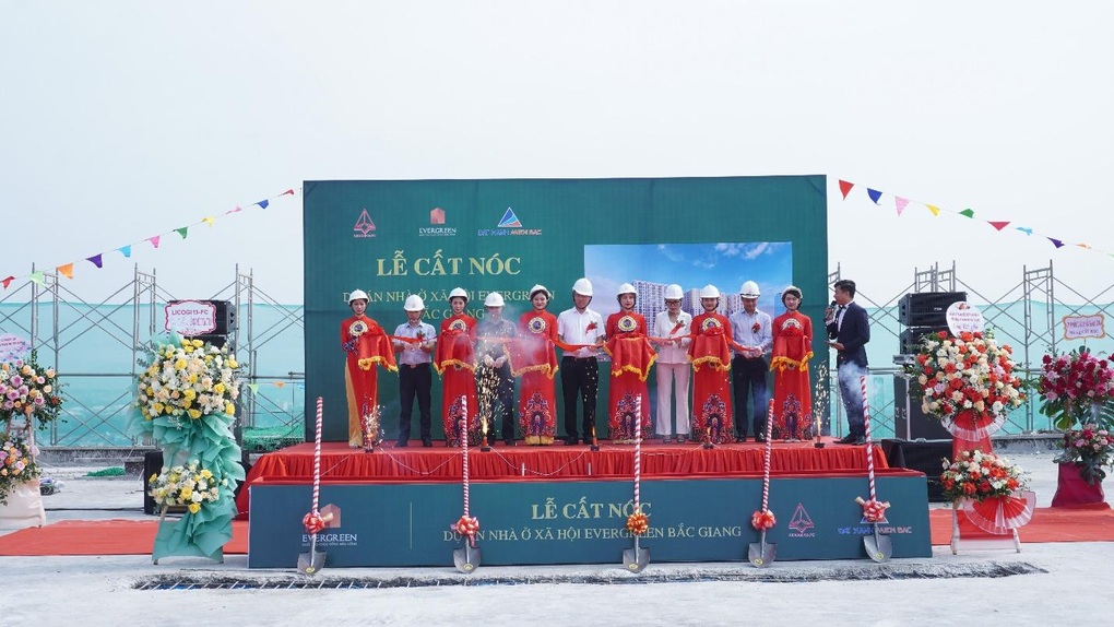 Evergreen Bắc Giang cất nóc 2 tòa căn hộ đầu tiên - 1 Evergreen Bắc Giang cất nóc 2 tòa căn hộ đầu tiên - 1