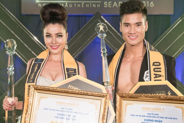 Mạnh Kiên và Thanh Tuyền trở thành Quán quân "Người mẫu thể hình Việt Nam"