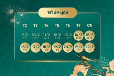 Chi tiết 25 ngày nghỉ lễ, Tết trong năm 2026