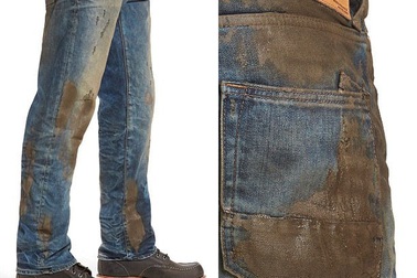 Sửng sốt trước dòng thời trang denim “bùn đất” có giá… “trên trời”