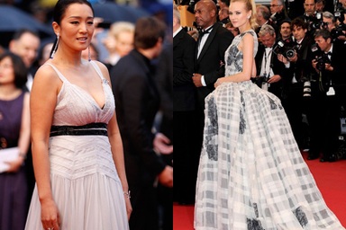 Củng Lợi đọ sắc mỹ nhân Troy trên thảm đỏ Cannes