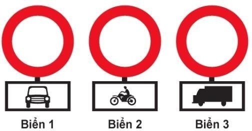 Biển nào xe mô tô hai bánh được đi vào?