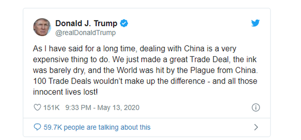 Ông Trump: 100 thỏa thuận thương mại không bù đắp được tổn thất do Covid-19 - 2 Ông Trump: 100 thỏa thuận thương mại không bù đắp được tổn thất do Covid-19 - 2